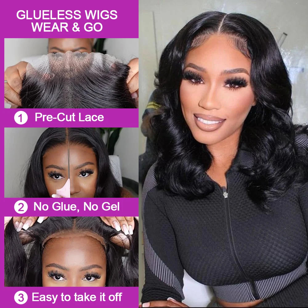 Glueless Short Bob Wig — Body Water Wave