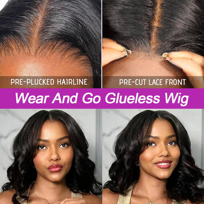 Glueless Short Bob Wig — Body Water Wave