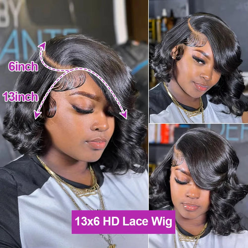 Glueless Short Bob Wig — Body Water Wave