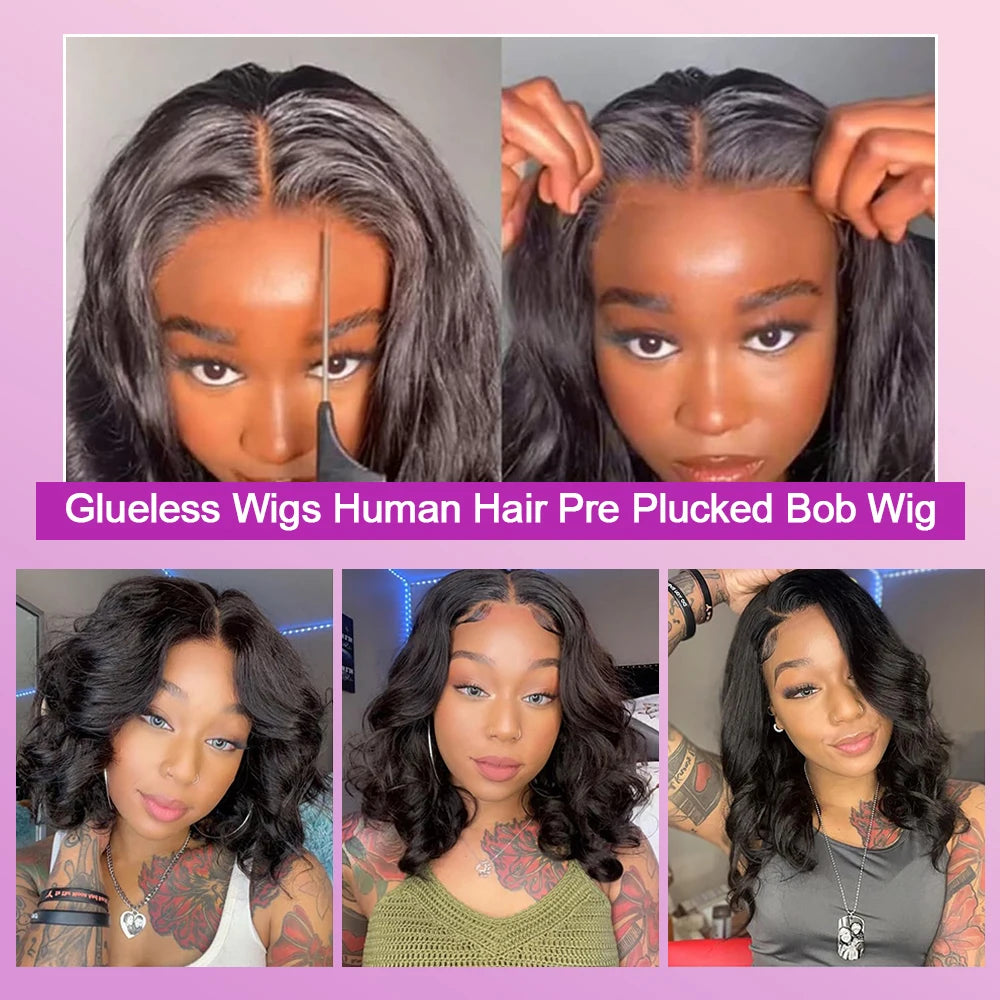 Glueless Short Bob Wig — Body Water Wave