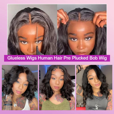 Glueless Short Bob Wig — Body Water Wave