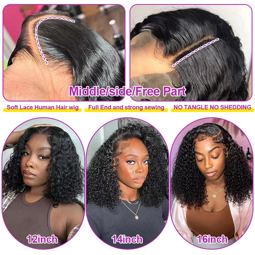 Brazilian Deep Water Wave — Glueless Bob Wig 250%
