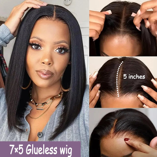 Glueless HD Bob Wigs — 7X5 Lace No Glue